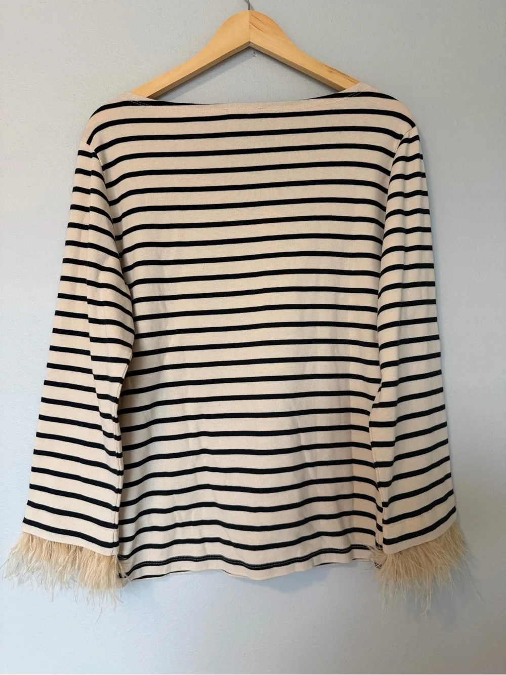 J. Crew Long Sleeve with Feather Cuffs
